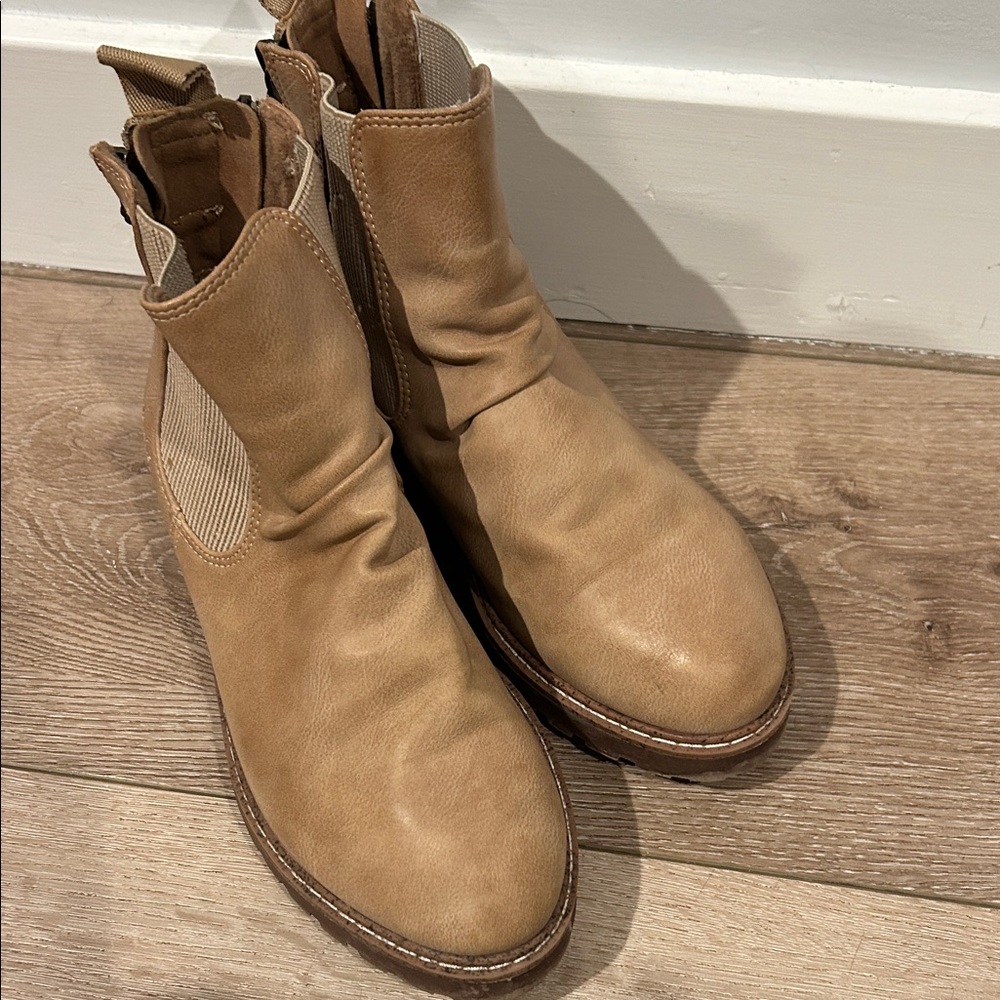 Tan Leather Ankle Boots